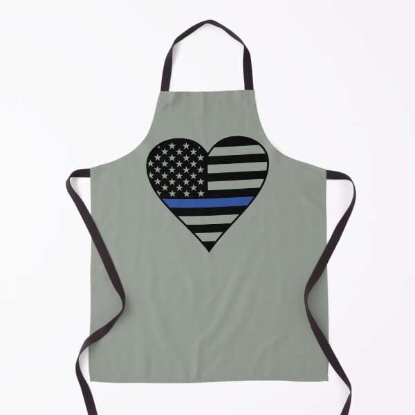 Item preview, Thin Blue Line Heart Flag designed and sold by Sheepherder120.