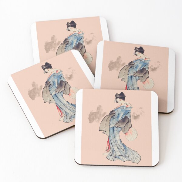 Item preview, Japanese woman in kimono by Katsushika Hokusai designed and sold by gizmut.