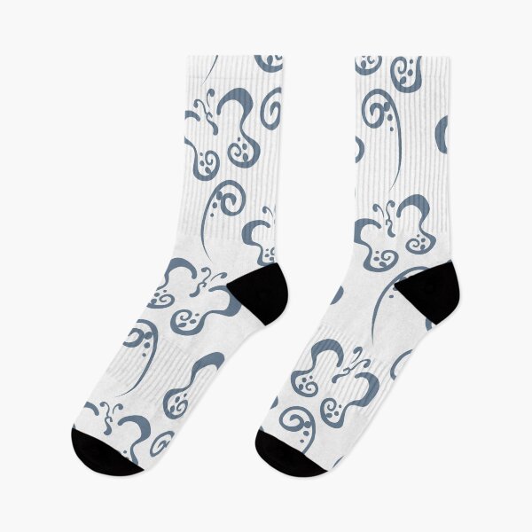 Item preview, Blue and White Butterfly and Scroll Pattern 2021-2022 Autumn/Winter Trending Color - Hue- Shade- Colour Pantone Spring Lake 18-4221 designed and sold by ColorOfTheYears.