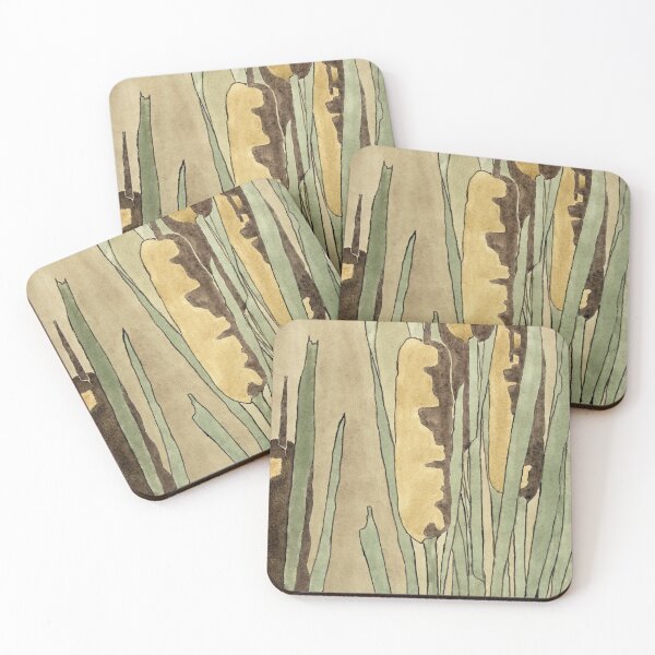 Item preview, Cattail Plant, (1915) By Hannah Borger Overbeck designed and sold by Yeldiz.