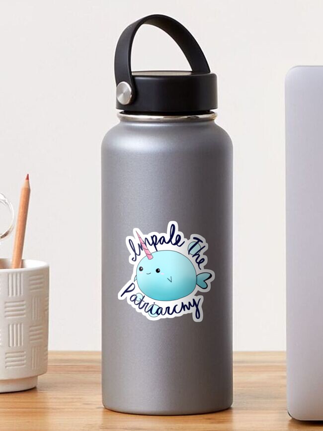 Thumbnail 1 von 3, Sticker, Das Patriarchat Narwhal aufspießen designt und verkauft von femcode.