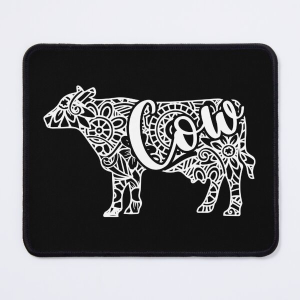 Item preview, White Mandala Cow designed and sold by PolishedPin.