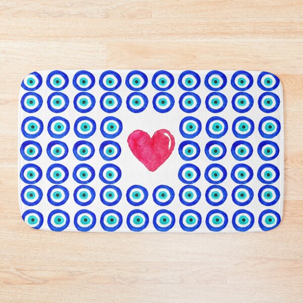 Item preview, Evil Eye Protected Heart white background designed and sold by laurabethlove.