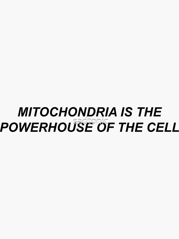 Mitochondria is the powerhouse of the cell by sadtonic