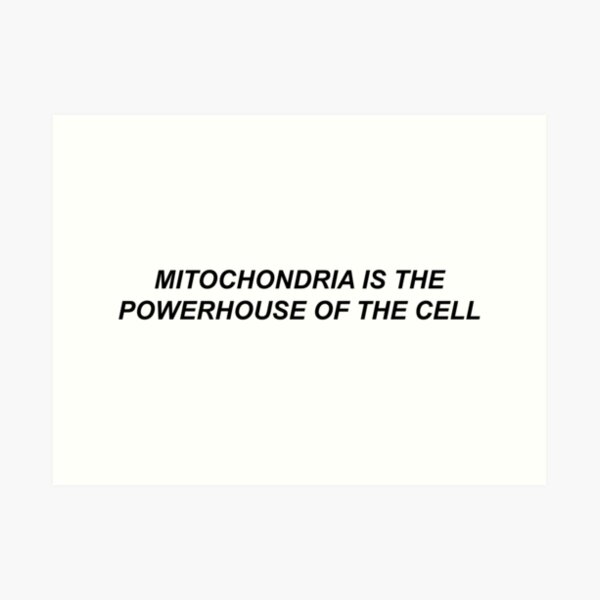 Mitochondria is the powerhouse of the cell Art Print