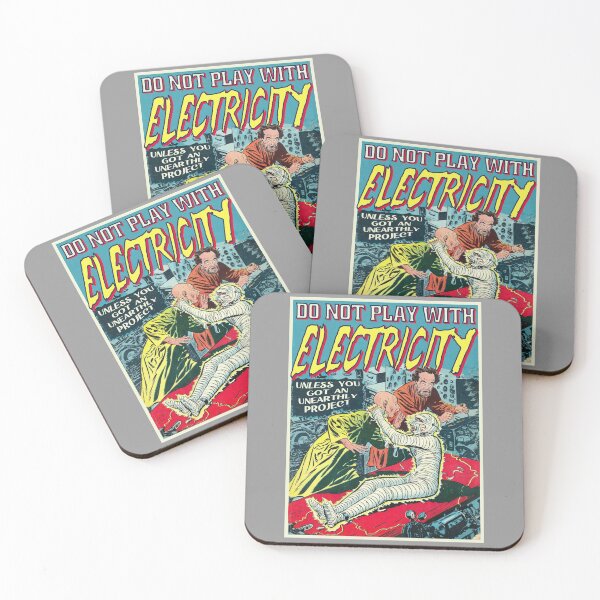 Item preview, Vintage Electricity Power Mummy Retro Horror Poster Halloween Electrician Gift designed and sold by TheAplus.