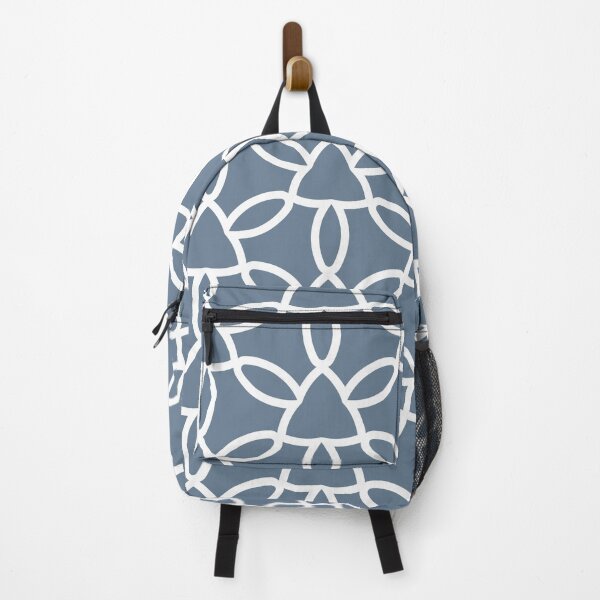 Item preview, Blue and White Abstract Modern Flower Pattern 2021-2022 Autumn/Winter Trending Color - Hue- Shade- Colour Pantone Spring Lake 18-4221 designed and sold by ColorOfTheYears.