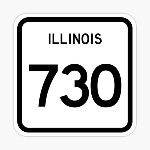 Illinois State Route 730 (Area Code 730) Sticker