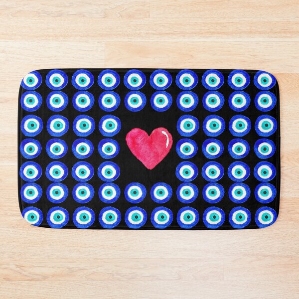 Item preview, Evil Eye Protected Heart black background designed and sold by laurabethlove.