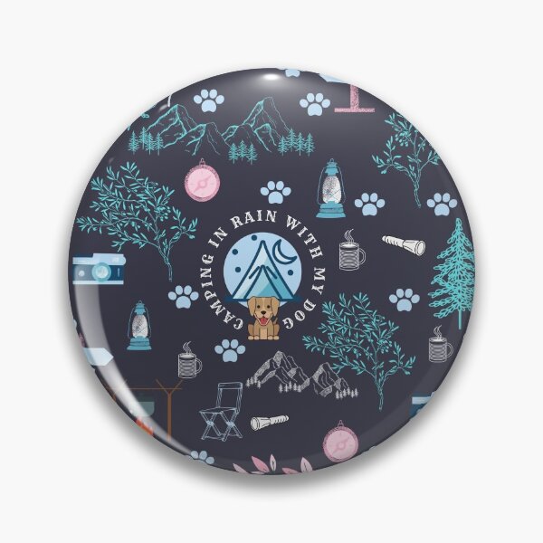 Item preview, camping in rain with a dog designed and sold by vidyaroul.