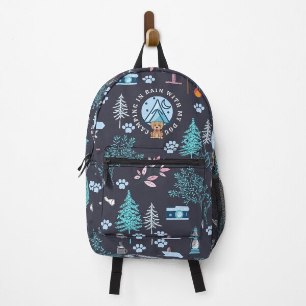 Item preview, camping in rain with a dog designed and sold by vidyaroul.