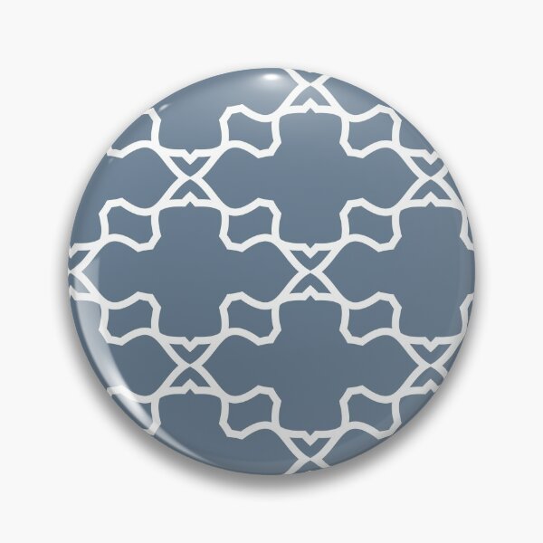 Item preview, Blue and White Ornamental Shape Pattern 3 2021-2022 Autumn/Winter Trending Color - Hue- Shade- Colour Pantone Spring Lake 18-4221 designed and sold by ColorOfTheYears.