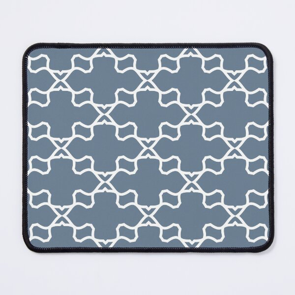 Item preview, Blue and White Ornamental Shape Pattern 3 2021-2022 Autumn/Winter Trending Color - Hue- Shade- Colour Pantone Spring Lake 18-4221 designed and sold by ColorOfTheYears.