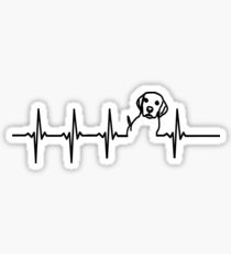 DOG Heartbeat EKG Shirt I Love My Puppy Sticker