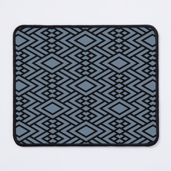 Item preview, Patrón de diamante Art Deco geométrico azul y negro 2021-2022 Otoño / Invierno Color de tendencia - Tono- Sombra- Color Pantone Spring Lake 18-4221 designed and sold by ColorOfTheYears.