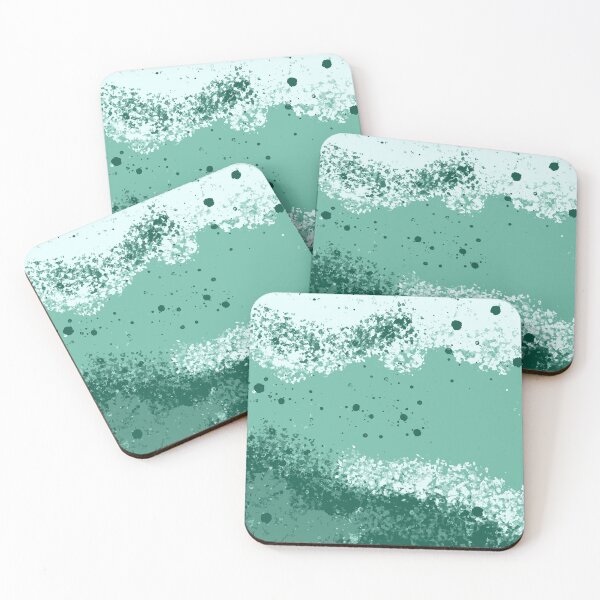 Artikelvorschau, Fantasy Mint Grün und Weiß Splashes Homedecor entworfen und verkauft von BelettePatterns.
