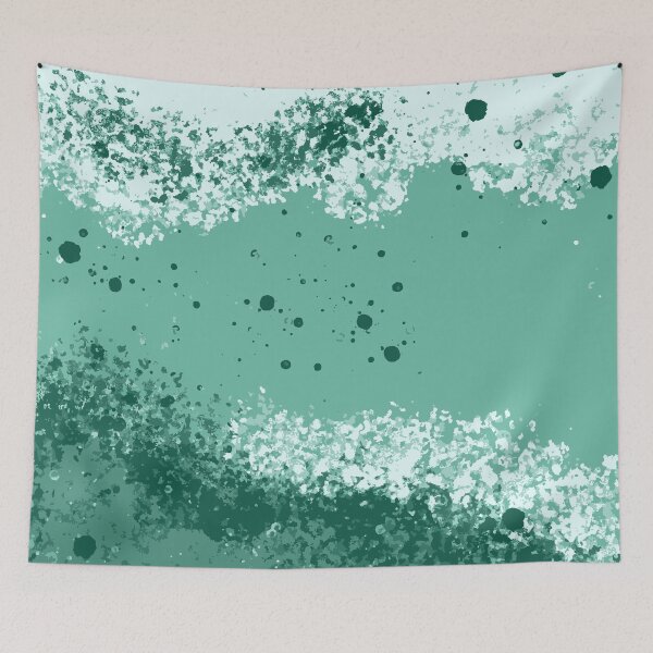 Artikelvorschau, Fantasy Mint Grün und Weiß Splashes Homedecor entworfen und verkauft von BelettePatterns.
