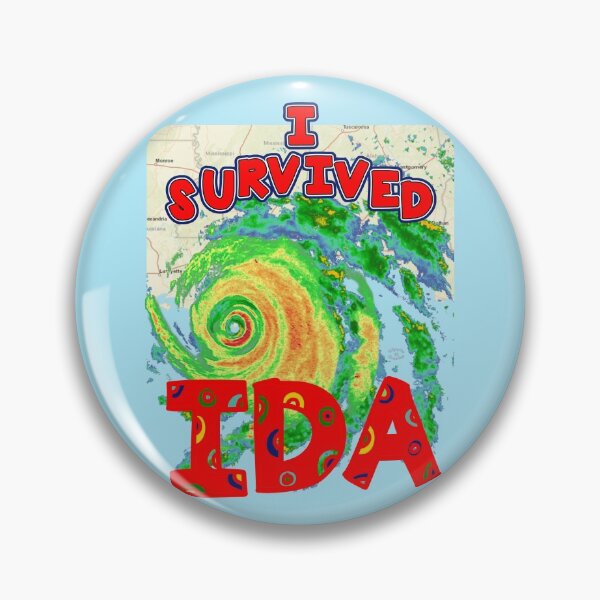 Item preview, I SURVIVED Hurricane IDA 2021 - with hurricane text by Orikall designed and sold by HippieWorks.