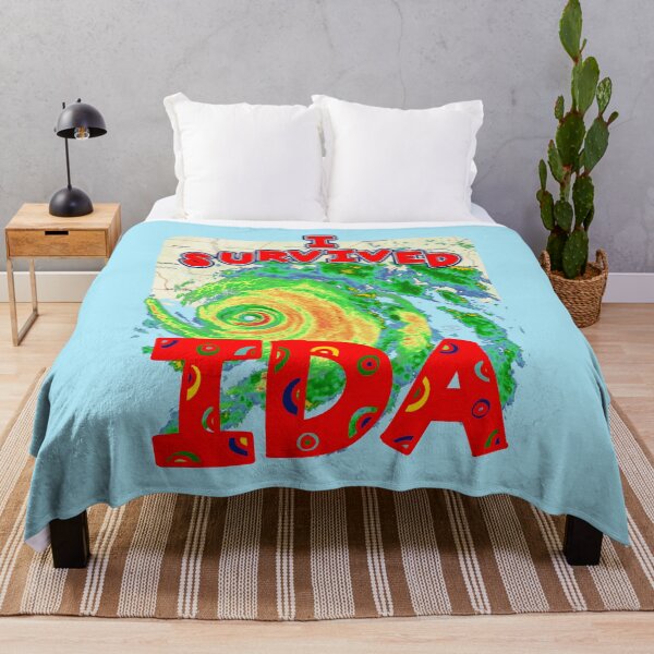 Item preview, I SURVIVED Hurricane IDA 2021 - with hurricane text by Orikall designed and sold by HippieWorks.