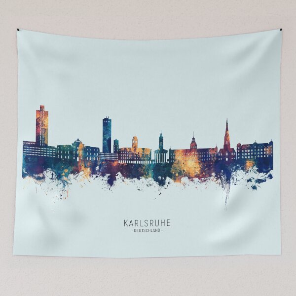 Item preview, Karlsruhe Germany Skyline designed and sold by ArtPrints.