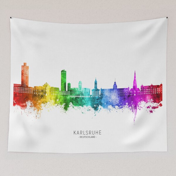 Item preview, Karlsruhe Germany Skyline designed and sold by ArtPrints.