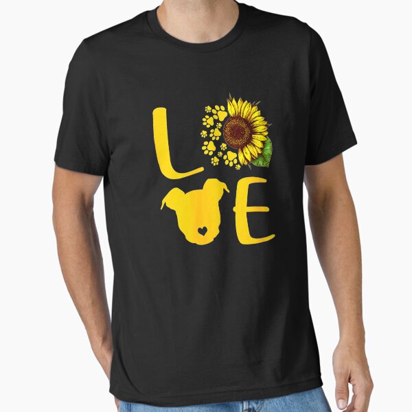 Item preview, Women's Love pitbull funny sunflower dog paw designed and sold by wowart4u.