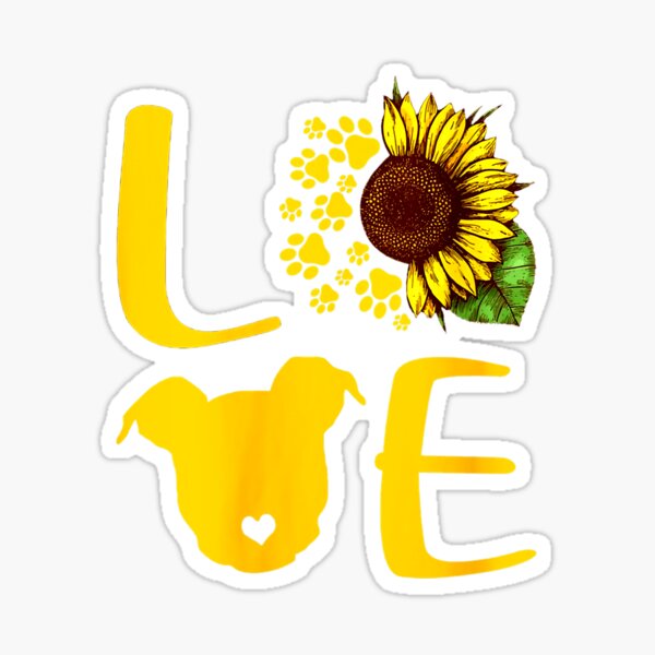 Item preview, Women's Love pitbull funny sunflower dog paw designed and sold by wowart4u.