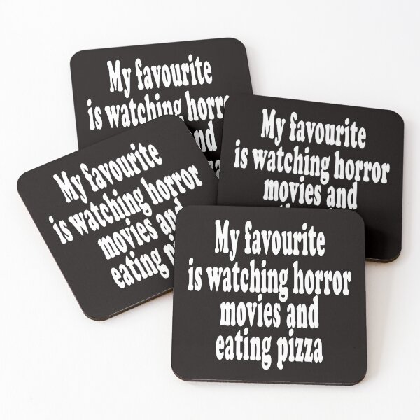 Item preview, my favorite is watching horror movies and eating pizza designed and sold by justplainwords.