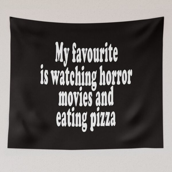 Item preview, my favorite is watching horror movies and eating pizza designed and sold by justplainwords.