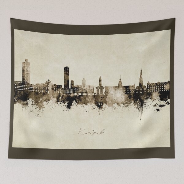 Item preview, Karlsruhe Germany Skyline designed and sold by ArtPrints.