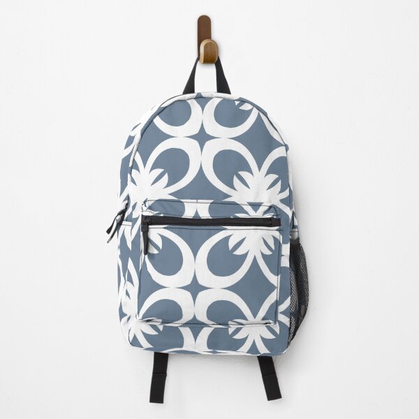 Item preview, Blue and White Minimal Floral Flower Pattern 2021-2022 Autumn/Winter Trending Color - Hue- Shade- Colour Pantone Spring Lake 18-4221 designed and sold by ColorOfTheYears.
