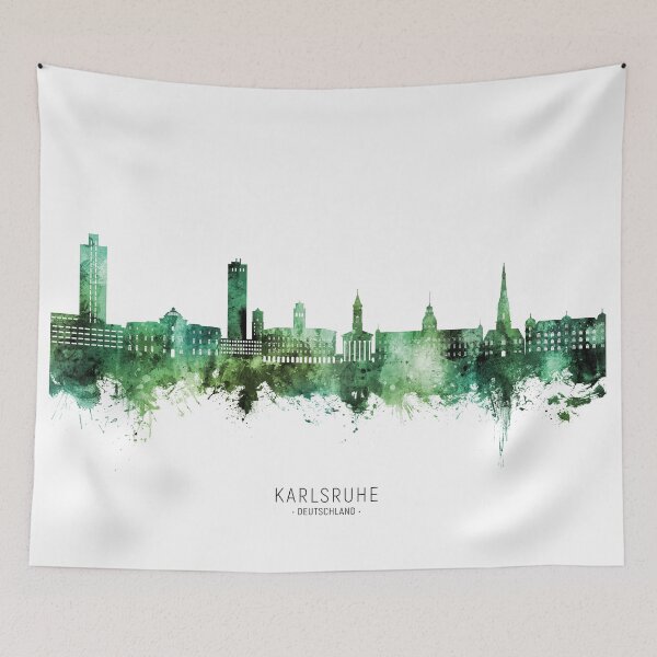 Item preview, Karlsruhe Germany Skyline designed and sold by ArtPrints.