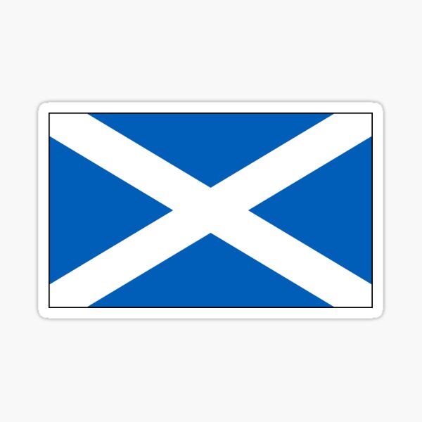 SCO Flag Thistle Blue Number Plate Decals Scotland