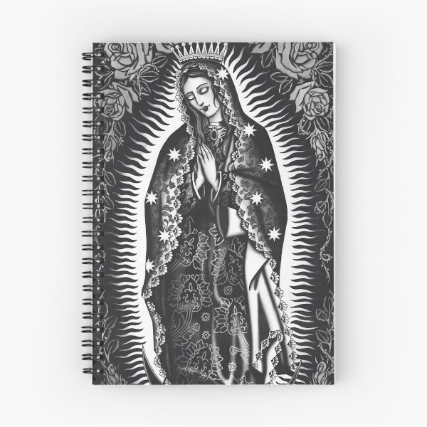 Item preview, Virgen Mary Rose Wall in Black & White designed and sold by zrvby.