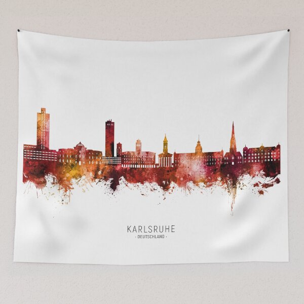 Item preview, Karlsruhe Germany Skyline designed and sold by ArtPrints.