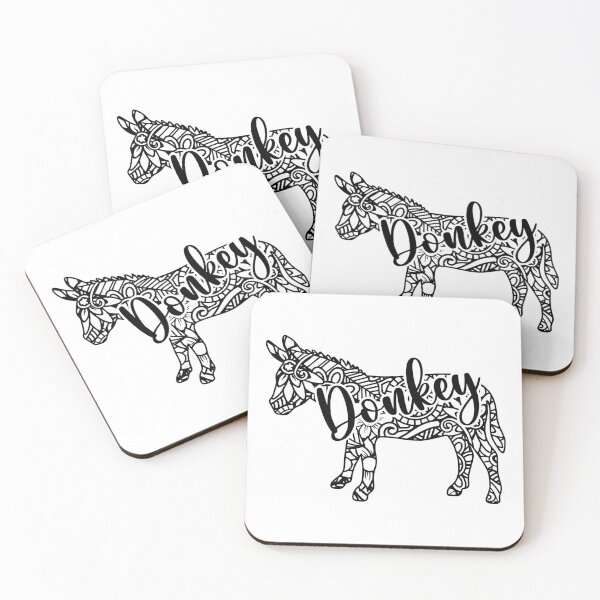 Item preview, Black Mandala Donkey designed and sold by PolishedPin.