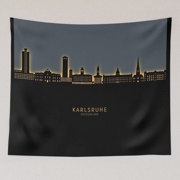 Item preview, Karlsruhe Germany Skyline designed and sold by ArtPrints.