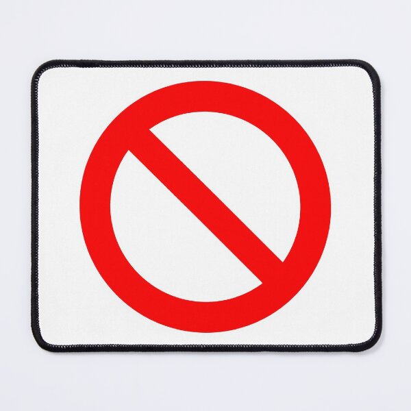 Item preview, Red Circle with Slash - Simple Prohibition Sign designed and sold by CoolArtGeek.