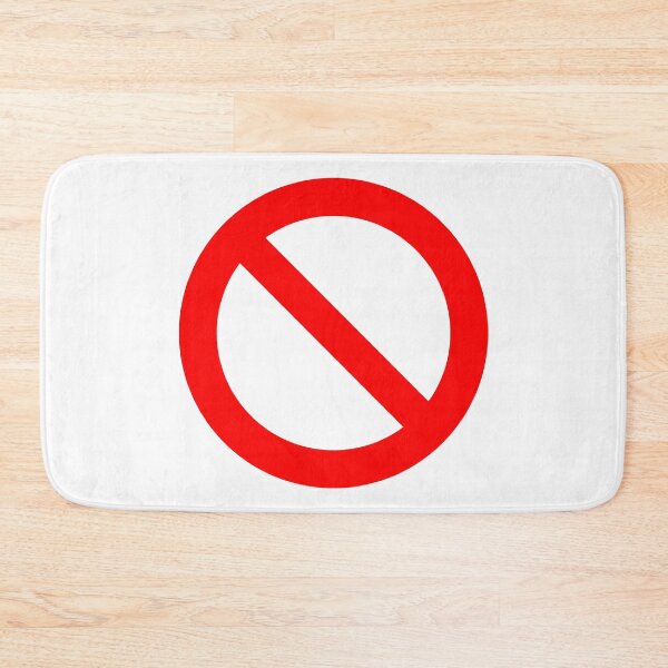 Item preview, Red Circle with Slash - Simple Prohibition Sign designed and sold by CoolArtGeek.