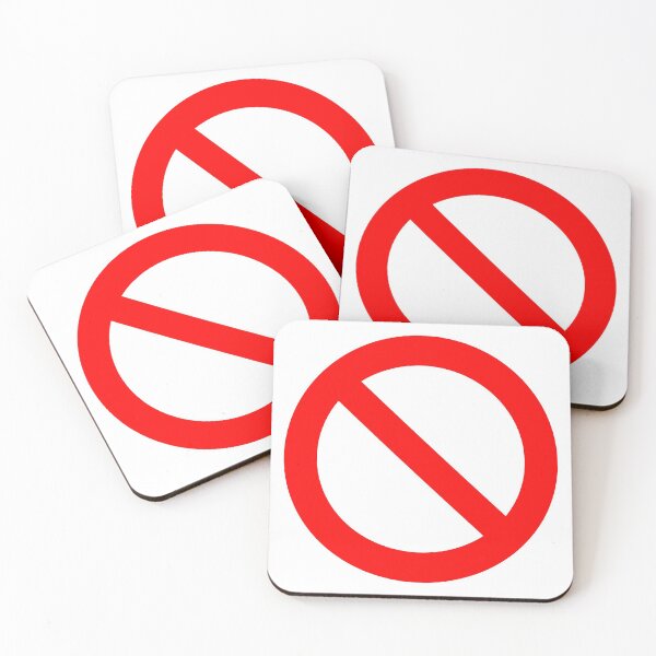 Item preview, Red Circle with Slash - Simple Prohibition Sign designed and sold by CoolArtGeek.