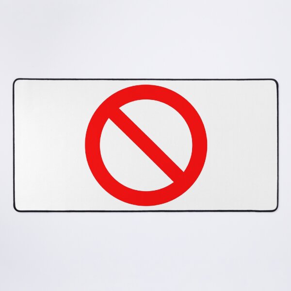Item preview, Red Circle with Slash - Simple Prohibition Sign designed and sold by CoolArtGeek.