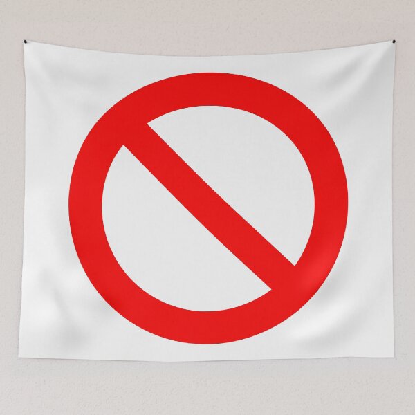 Item preview, Red Circle with Slash - Simple Prohibition Sign designed and sold by CoolArtGeek.