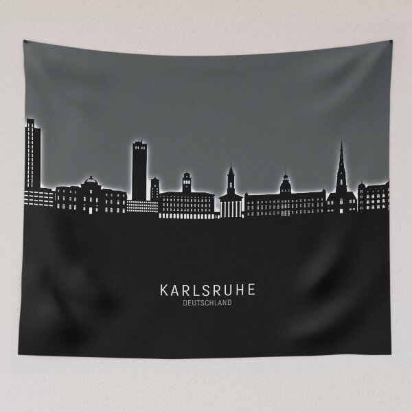 Item preview, Karlsruhe Germany Skyline designed and sold by ArtPrints.
