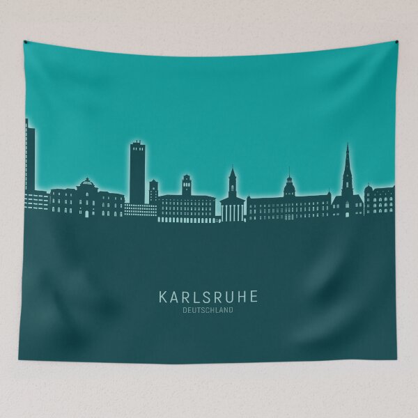 Item preview, Karlsruhe Germany Skyline designed and sold by ArtPrints.