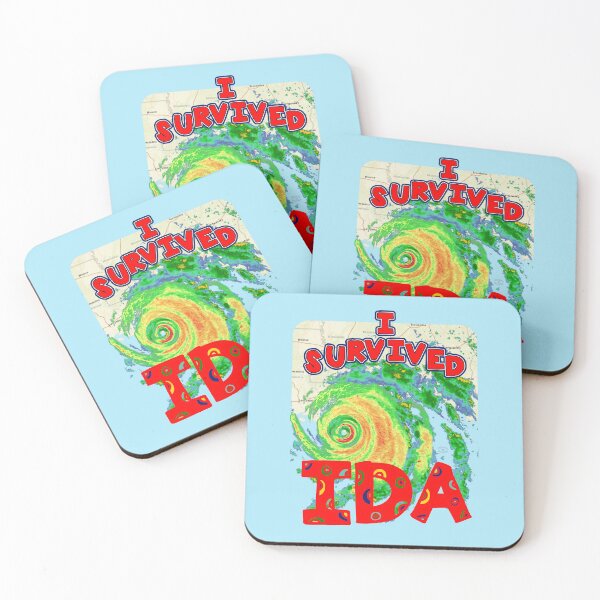 Item preview, I SURVIVED Hurricane IDA 2021 - with hurricane text by Orikall designed and sold by HippieWorks.