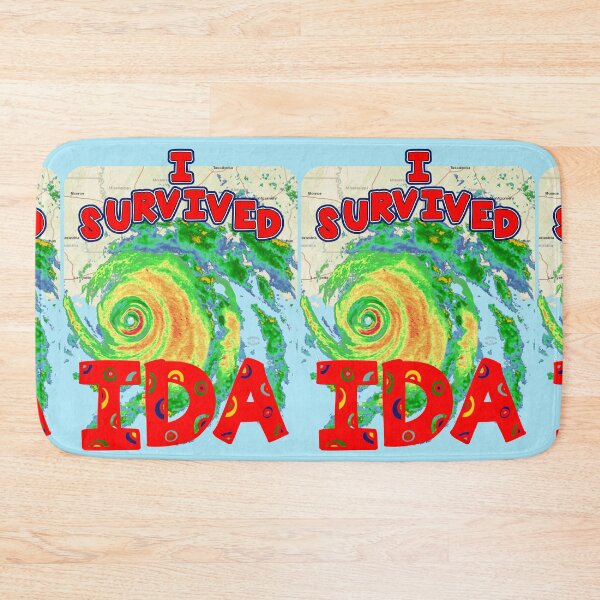 Item preview, I SURVIVED Hurricane IDA 2021 - with hurricane text by Orikall designed and sold by HippieWorks.