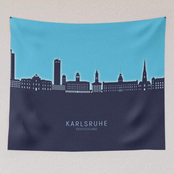 Item preview, Karlsruhe Germany Skyline designed and sold by ArtPrints.