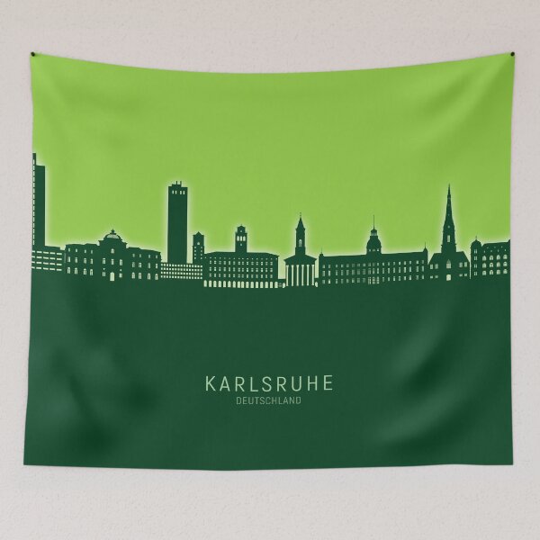 Item preview, Karlsruhe Germany Skyline designed and sold by ArtPrints.