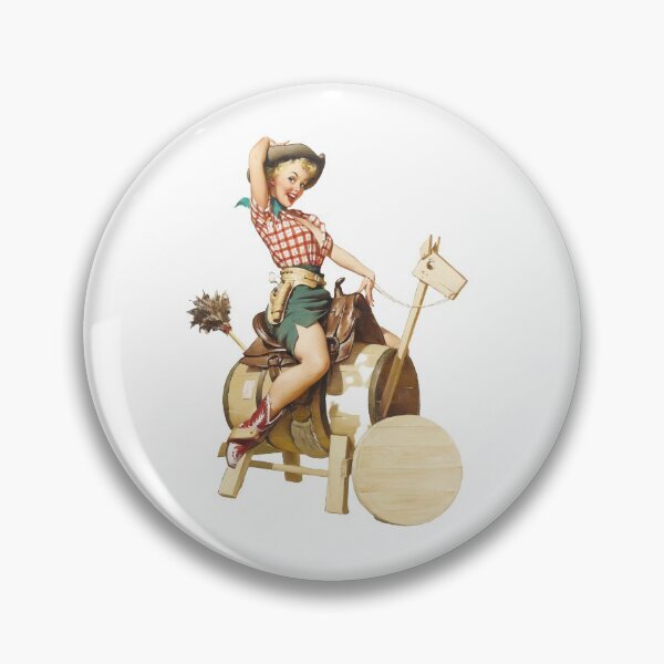 Item preview, naughty farm girl on wooden toy horse designed and sold by Viralposters.