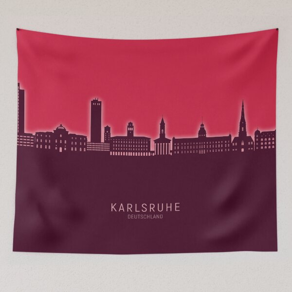 Item preview, Karlsruhe Germany Skyline designed and sold by ArtPrints.
